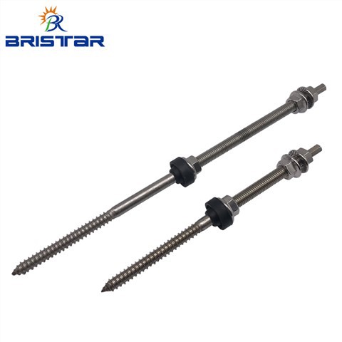 Nerūdijančio plieno pakabos varžtas su flanšu medienai