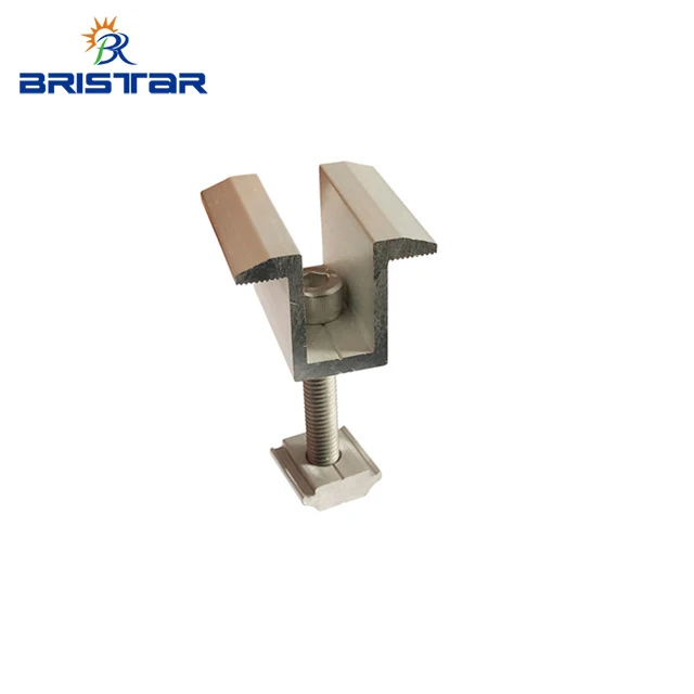 Aluminium Solar System Roof Panel Mounts Middle Clamps Dead End Clamp Aluminium Solar System Roof Panel Mounts Middle Clamps Dead End Clamp
